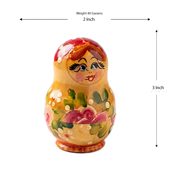 Vintage Russian Matryoshka Nesting DollsLady Floral Khokhloma Style