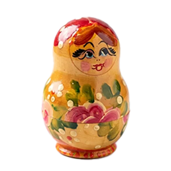 Vintage Russian Matryoshka Nesting DollsLady Floral Khokhloma Style