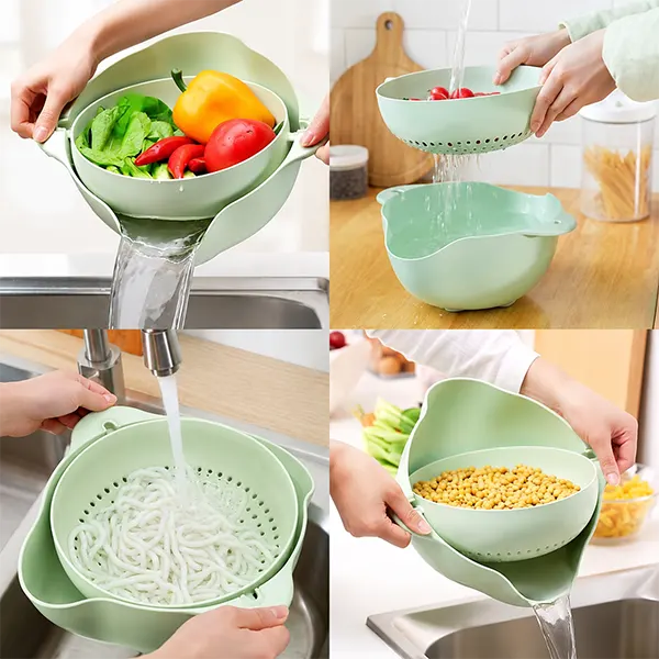 Multi Purpose Plastic Drain Basket kitchen Strainer Food