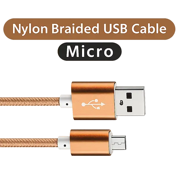 Micro Nylon Braided Usb Data Cable Fast Charging Charger Cable