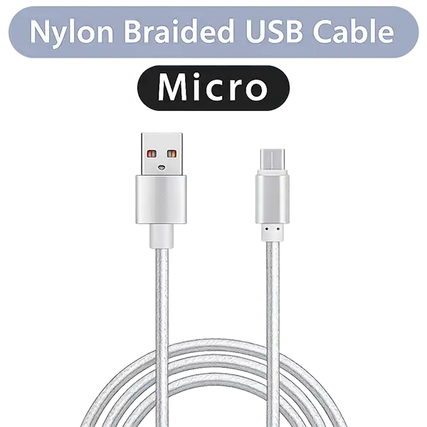Micro Nylon Braided Usb Data Cable Fast Charging Charger Cable