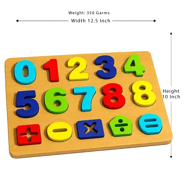 3D Wooden Number Board For Kids Educational Kits