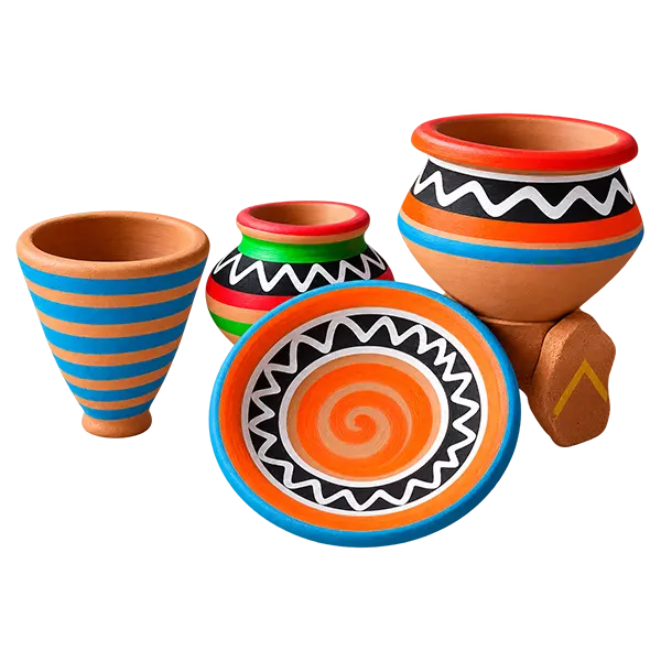 Clay Pottery Toys For Kids | Mitti Kay Bartan  | Clay Toys For Girls For Cooking Activity | 5 Piece
