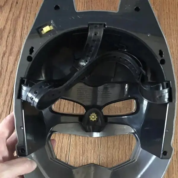 Batman Face Mask Electronic Light Up Eyes Talking Mask