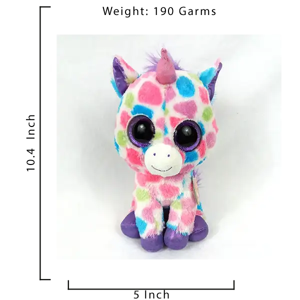 Ty Beanie Boos Pink & Glittery Unicorn Plush Toy Stuffed Animal