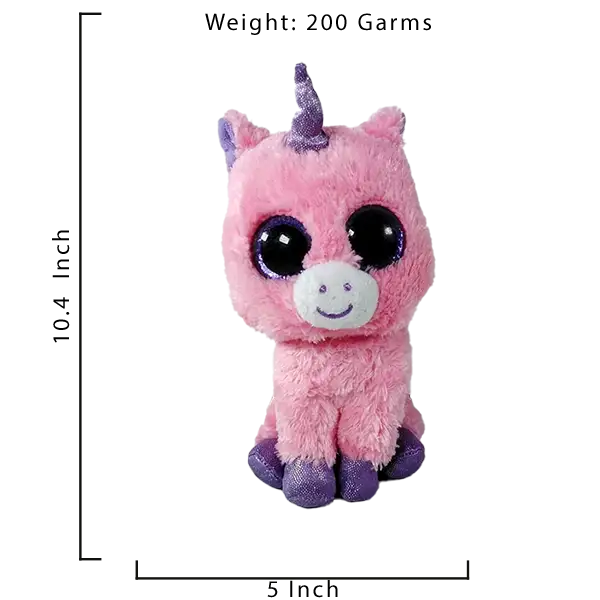 Ty Beanie Boos Pink & Glittery Unicorn Plush Toy Stuffed Animal