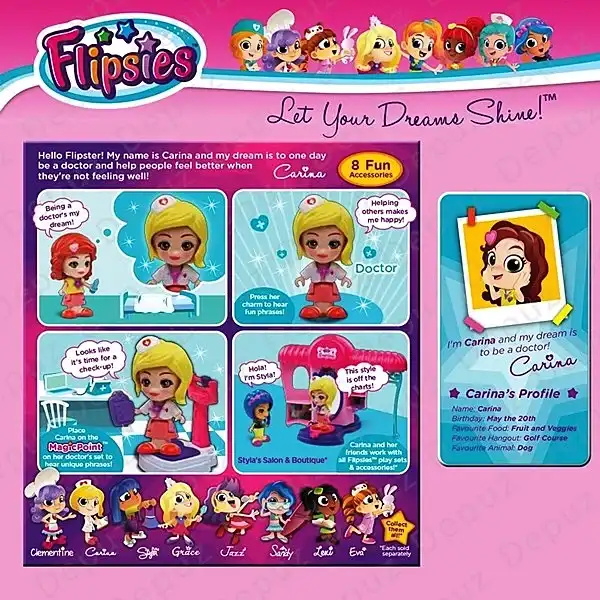 Flipsies Carina and Her Height and Weight Scale Set