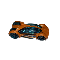 Diecast metal racing orange car
