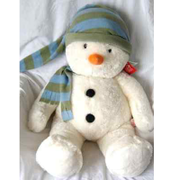 Branded plush snowman toy