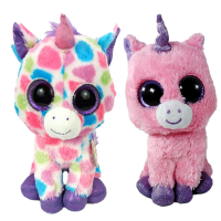 Ty Beanie Boos Pink & Glittery Unicorn Plush Toy Stuffed Animal