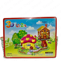 3D DIY Puzzle Forest Hutt Assembling Model