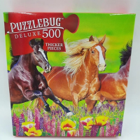 Horses Galloping In Meadow Jigsaw Puzzle